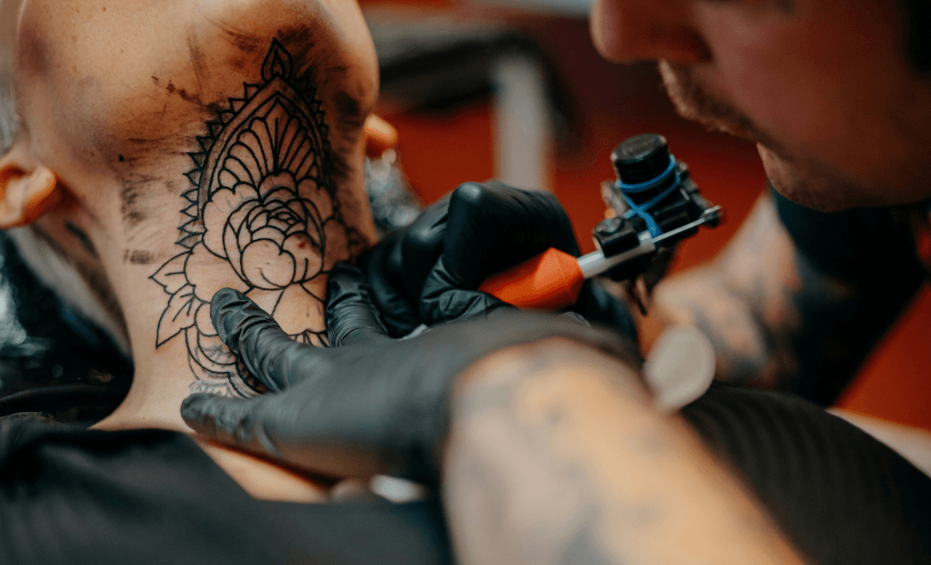 tattooing someones neck